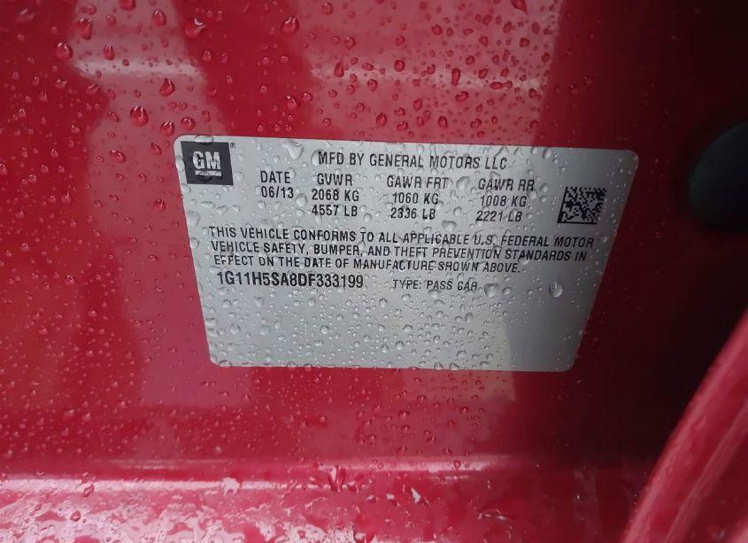 Photo 9 of 2013 Chevrolet Malibu 1LZ (VIN 1G11H5SA8DF333199)