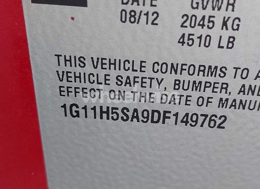 Photo 9 of 2013 Chevrolet Malibu 1LZ (VIN 1G11H5SA9DF149762)