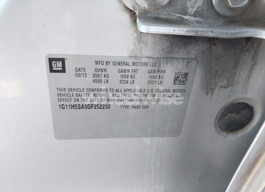 Photo 9 of 2013 Chevrolet Malibu 1LZ (VIN 1G11H5SA9DF252230)