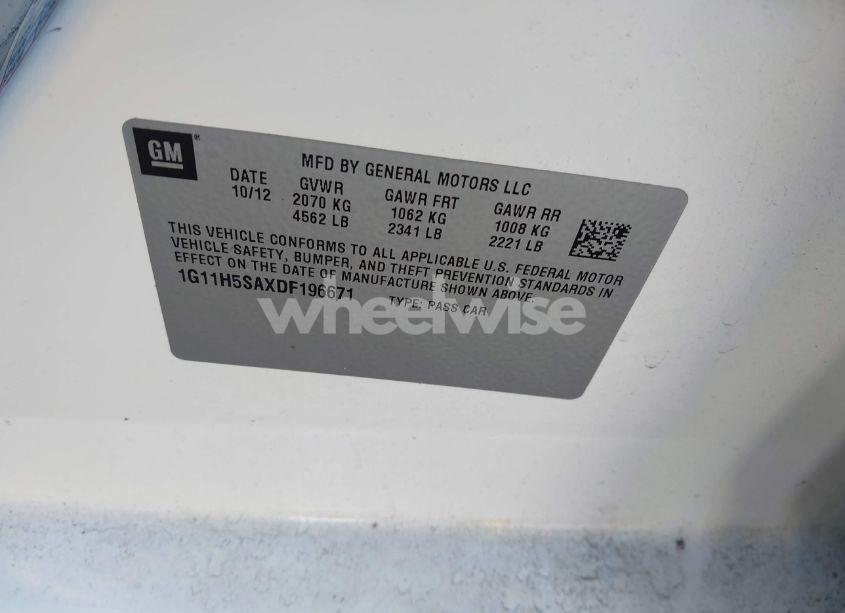 Photo 9 of 2013 Chevrolet Malibu 1LZ (VIN 1G11H5SAXDF196671)