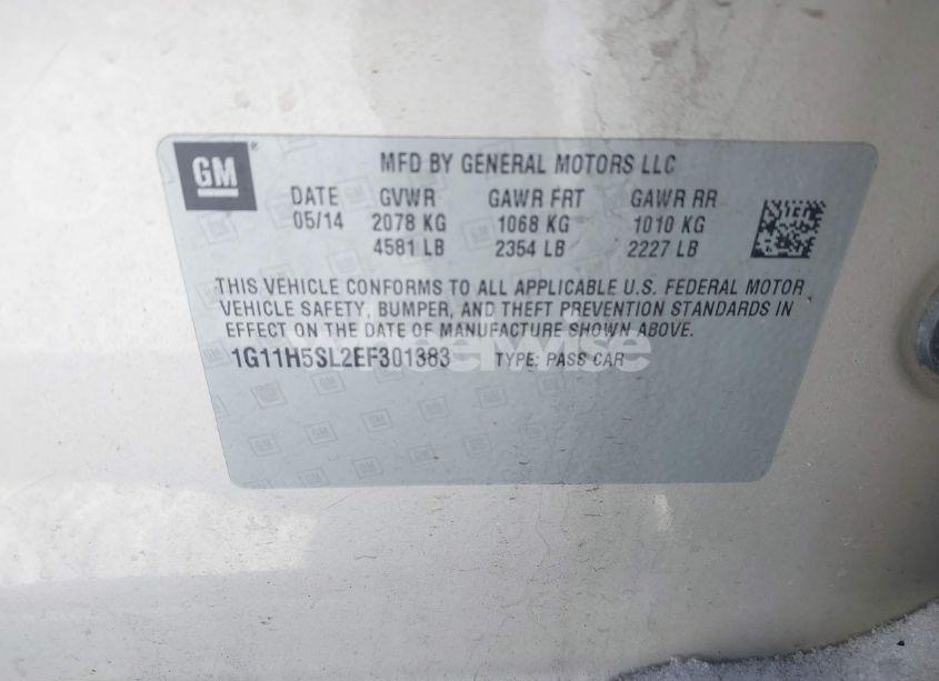 Photo 9 of 2014 Chevrolet Malibu 1LZ (VIN 1G11H5SL2EF301383)