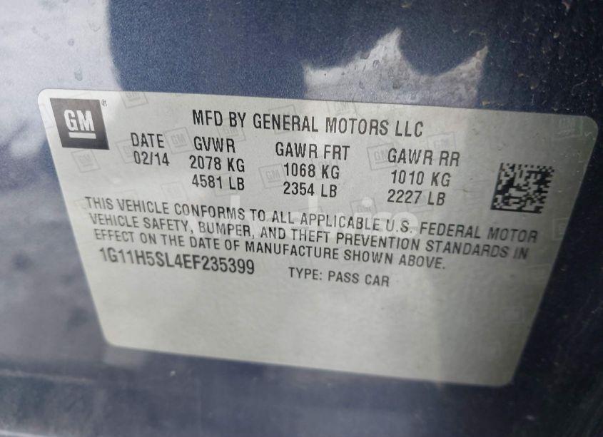 Photo 9 of 2014 Chevrolet Malibu 1LZ (VIN 1G11H5SL4EF235399)