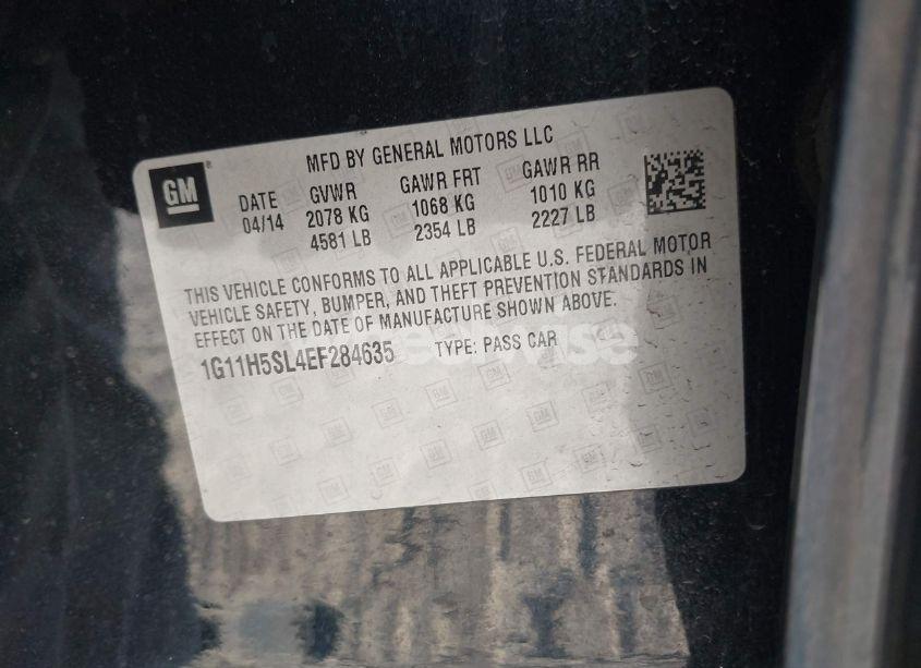 Photo 9 of 2014 Chevrolet Malibu 1LZ (VIN 1G11H5SL4EF284635)