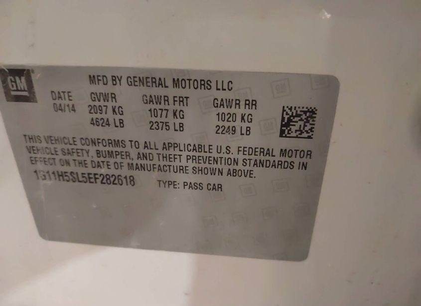 Photo 9 of 2014 Chevrolet Malibu 1LZ (VIN 1G11H5SL5EF282618)