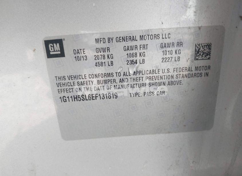 Photo 9 of 2014 Chevrolet Malibu 1LZ (VIN 1G11H5SL6EF131819)