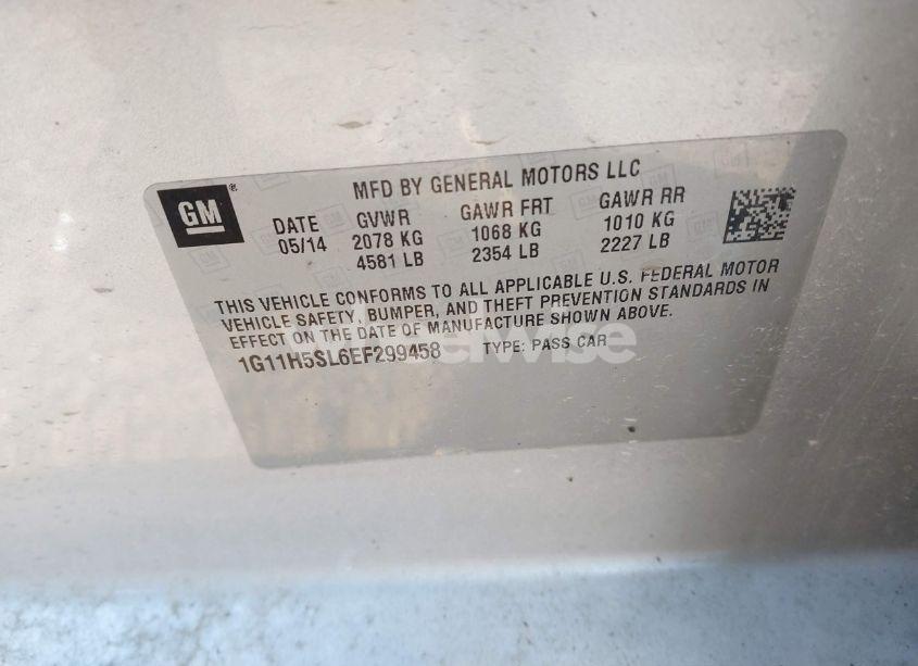 Photo 9 of 2014 Chevrolet Malibu 1LZ (VIN 1G11H5SL6EF299458)