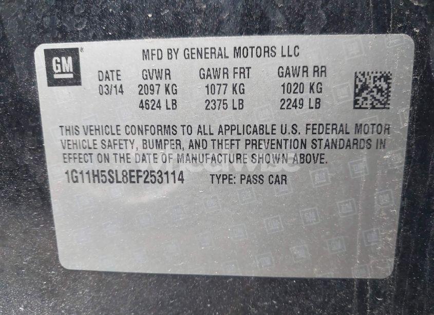 Photo 9 of 2014 Chevrolet Malibu 1LZ (VIN 1G11H5SL8EF253114)
