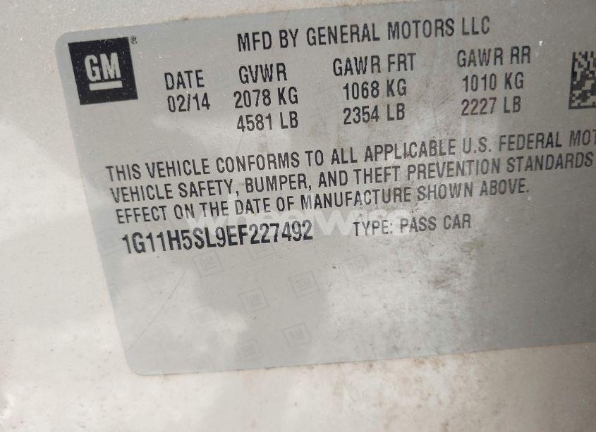 Photo 9 of 2014 Chevrolet Malibu 1LZ (VIN 1G11H5SL9EF227492)