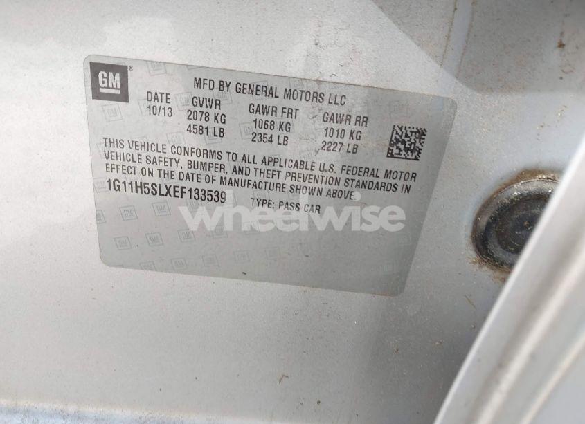 Photo 9 of 2014 Chevrolet Malibu 1LZ (VIN 1G11H5SLXEF133539)