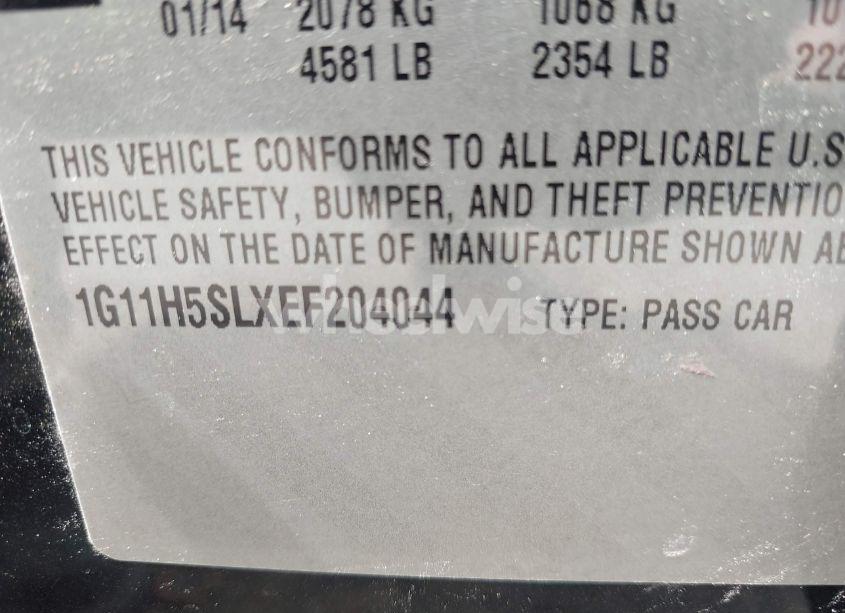 Photo 9 of 2014 Chevrolet Malibu 1LZ (VIN 1G11H5SLXEF204044)