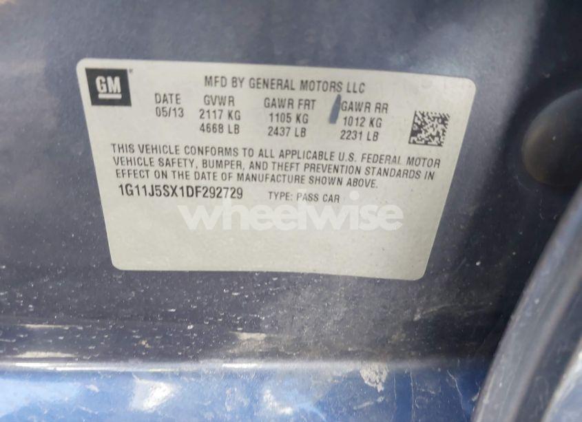 Photo 9 of 2013 Chevrolet Malibu 2LZ (VIN 1G11J5SX1DF292729)