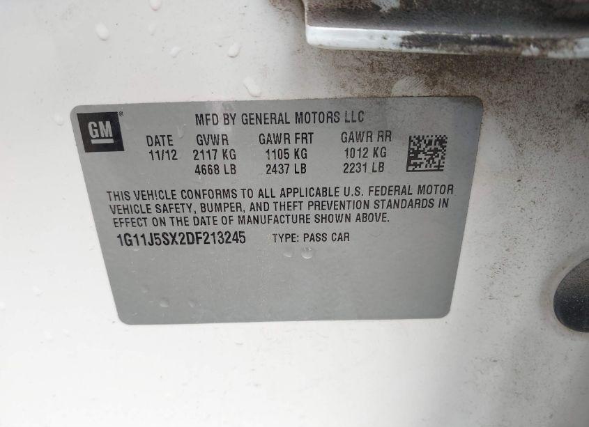 Photo 9 of 2013 Chevrolet Malibu 2LZ (VIN 1G11J5SX2DF213245)