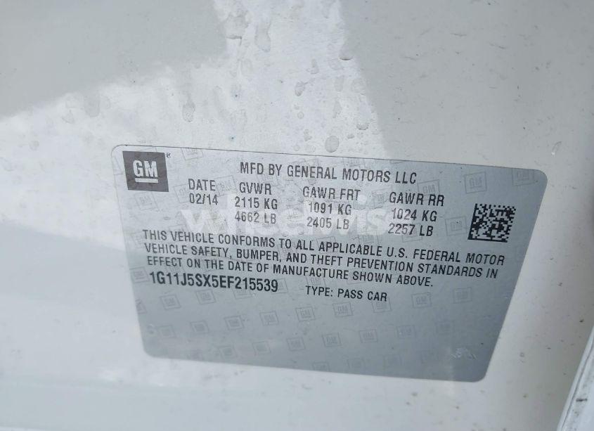 Photo 9 of 2014 Chevrolet Malibu 2LZ (VIN 1G11J5SX5EF215539)