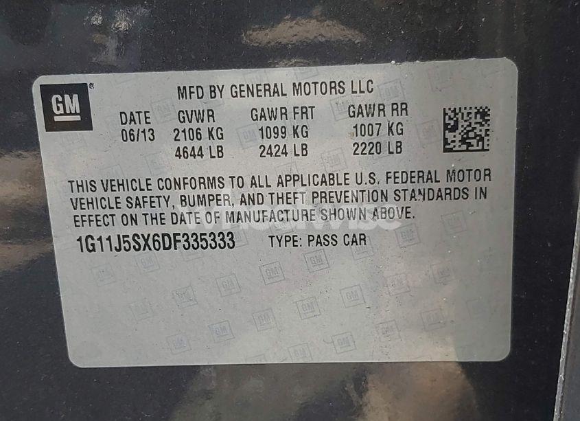 Photo 9 of 2013 Chevrolet Malibu 2LZ (VIN 1G11J5SX6DF335333)
