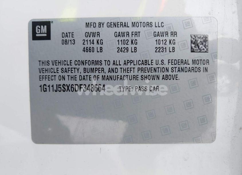 Photo 9 of 2013 Chevrolet Malibu 2LZ (VIN 1G11J5SX6DF348664)