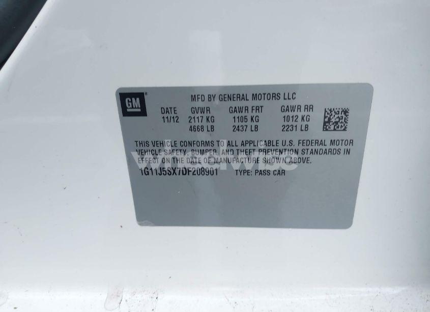 Photo 9 of 2013 Chevrolet Malibu 2LZ (VIN 1G11J5SX7DF208901)