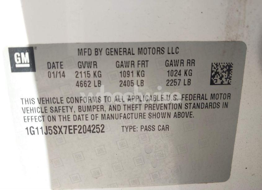 Photo 9 of 2014 Chevrolet Malibu 2LZ (VIN 1G11J5SX7EF204252)