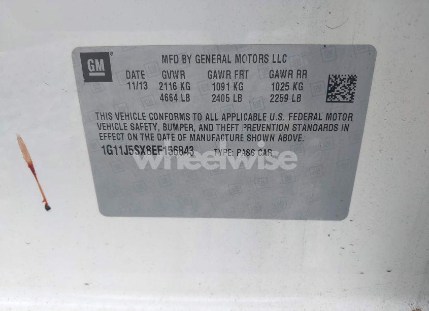 Photo 9 of 2014 Chevrolet Malibu LTZ (VIN 1G11J5SX8EF156843)