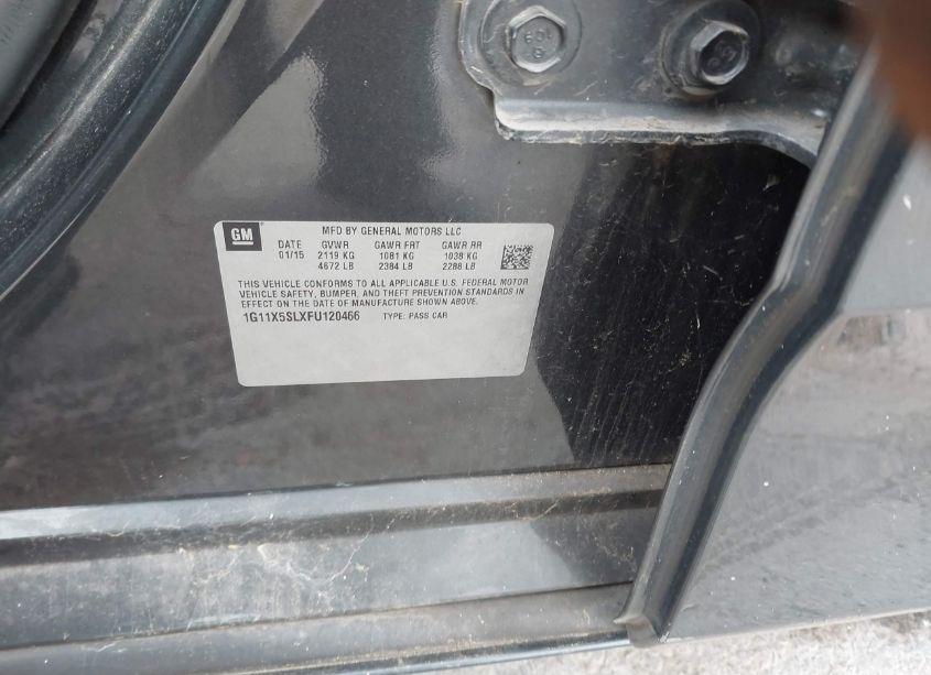 Photo 9 of 2015 Chevrolet Impala 1FL (VIN 1G11X5SLXFU120466)