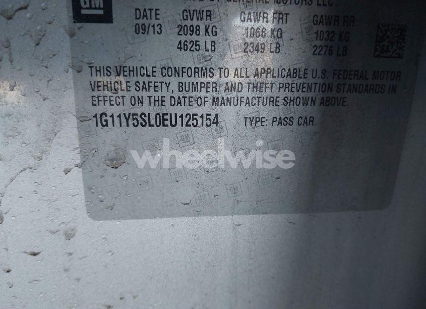 Photo 9 of 2014 Chevrolet Impala 1LS (VIN 1G11Y5SL0EU125154)