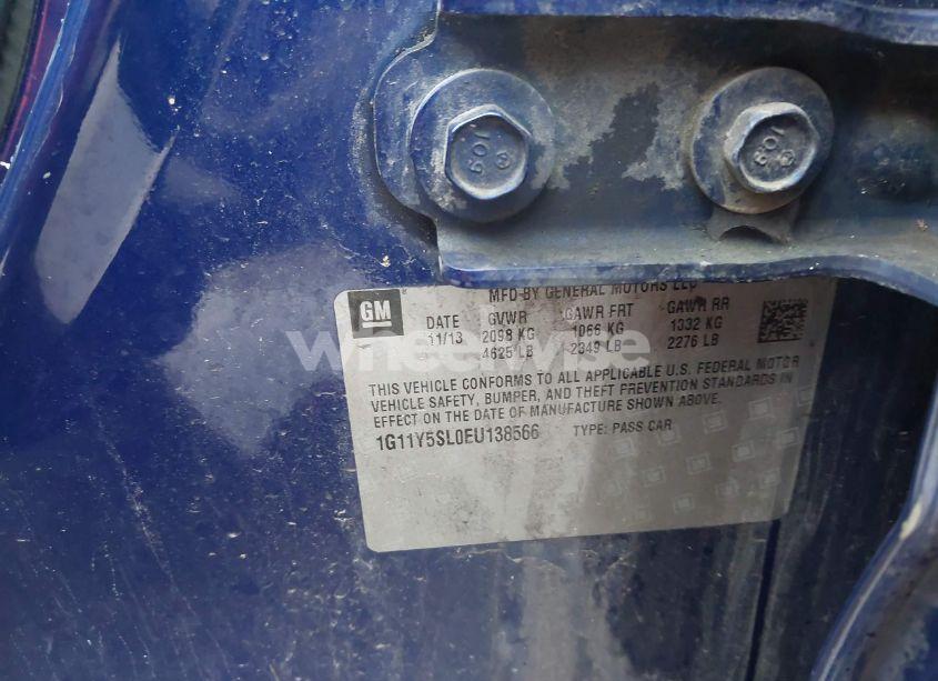 Photo 9 of 2014 Chevrolet Impala 1LS (VIN 1G11Y5SL0EU138566)