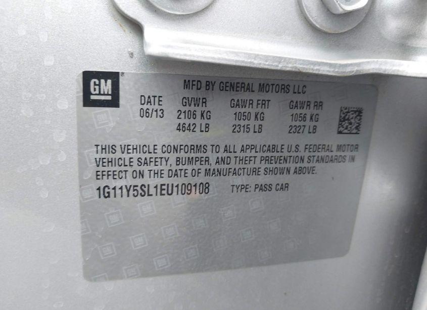 Photo 9 of 2014 Chevrolet Impala 1LS (VIN 1G11Y5SL1EU109108)