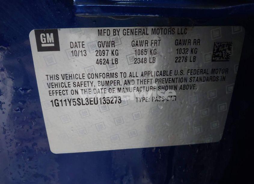 Photo 9 of 2014 Chevrolet Impala 1LS (VIN 1G11Y5SL3EU135273)