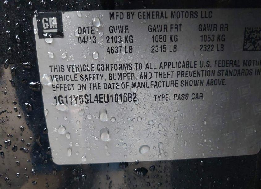 Photo 9 of 2014 Chevrolet Impala 1LS (VIN 1G11Y5SL4EU101682)