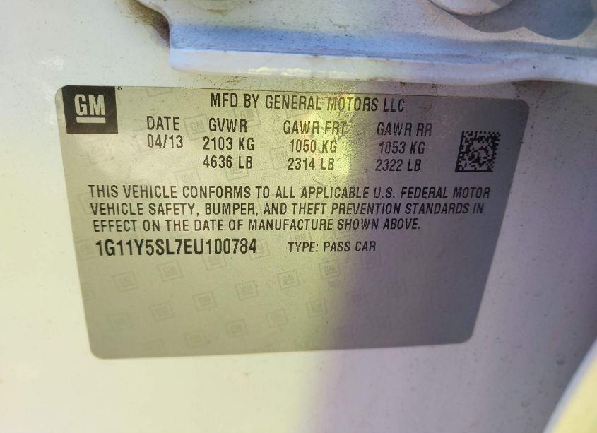 Photo 9 of 2014 Chevrolet Impala 1LS (VIN 1G11Y5SL7EU100784)