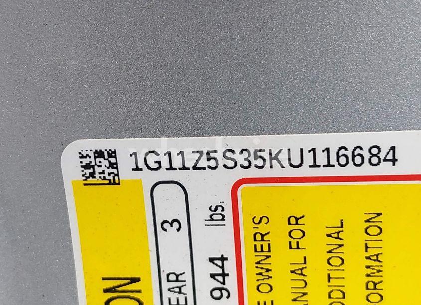 Photo 9 of 2019 Chevrolet Impala LT (VIN 1G11Z5S35KU116684)