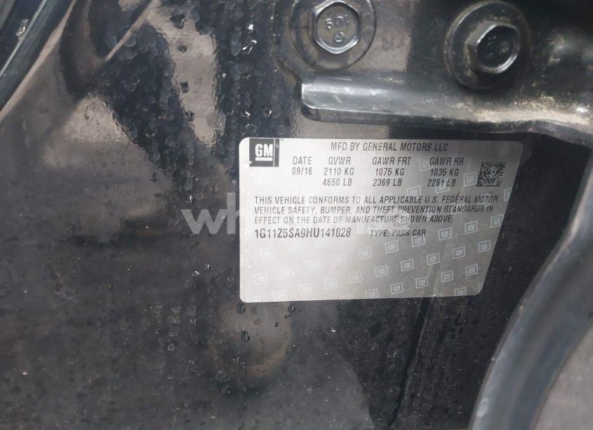 Photo 9 of 2017 Chevrolet Impala LS (VIN 1G11Z5SA9HU141028)