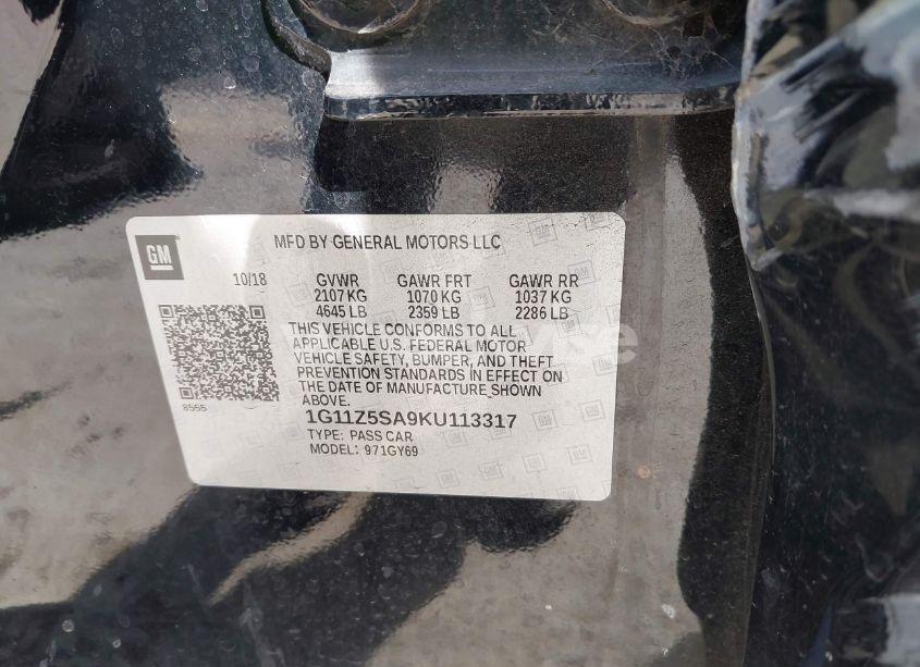 Photo 9 of 2019 Chevrolet Impala LT (VIN 1G11Z5SA9KU113317)