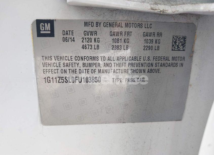 Photo 9 of 2015 Chevrolet Impala LS (VIN 1G11Z5SL0FU103850)