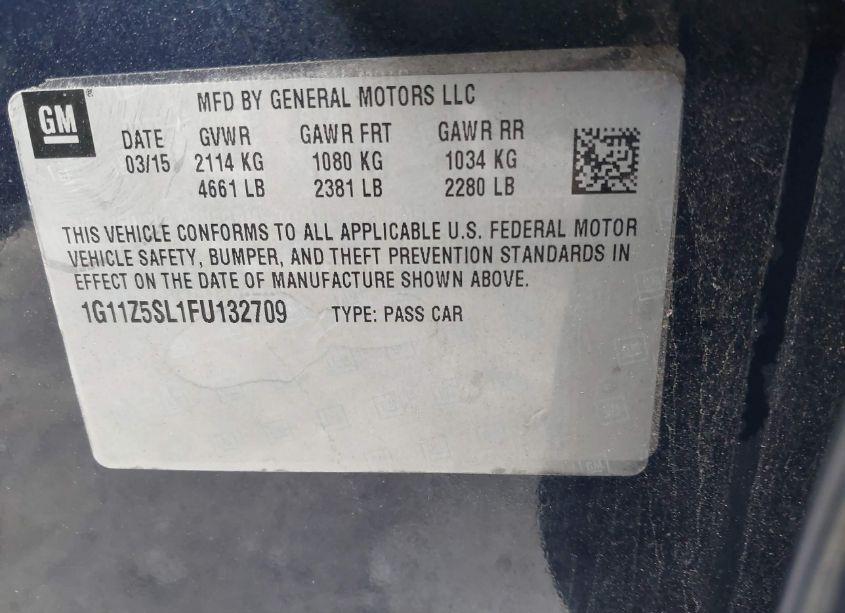 Photo 9 of 2015 Chevrolet Impala LS (VIN 1G11Z5SL1FU132709)