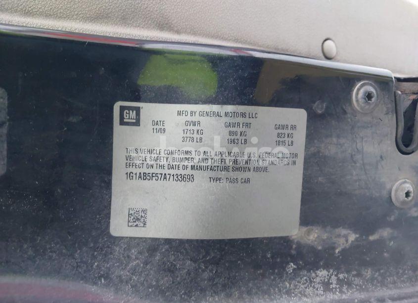 Photo 9 of 2010 Chevrolet Cobalt LS (VIN 1G1AB5F57A7133693)