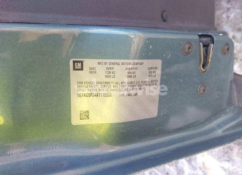 Photo 9 of 2010 Chevrolet Cobalt LT (VIN 1G1AD5F54A7115596)