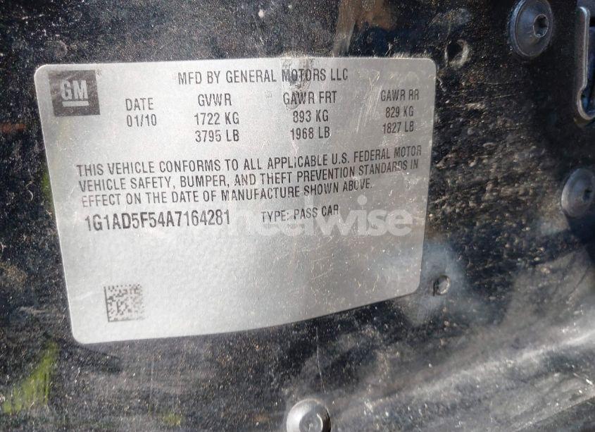 Photo 9 of 2010 Chevrolet Cobalt LT (VIN 1G1AD5F54A7164281)