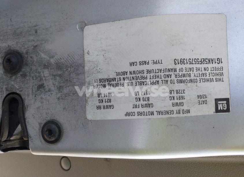 Photo 9 of 2005 Chevrolet Cobalt (VIN 1G1AK52F557513913)