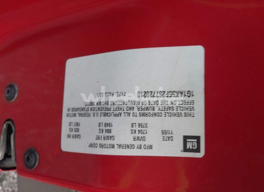 Photo 9 of 2006 Chevrolet Cobalt LS (VIN 1G1AK55F267720210)