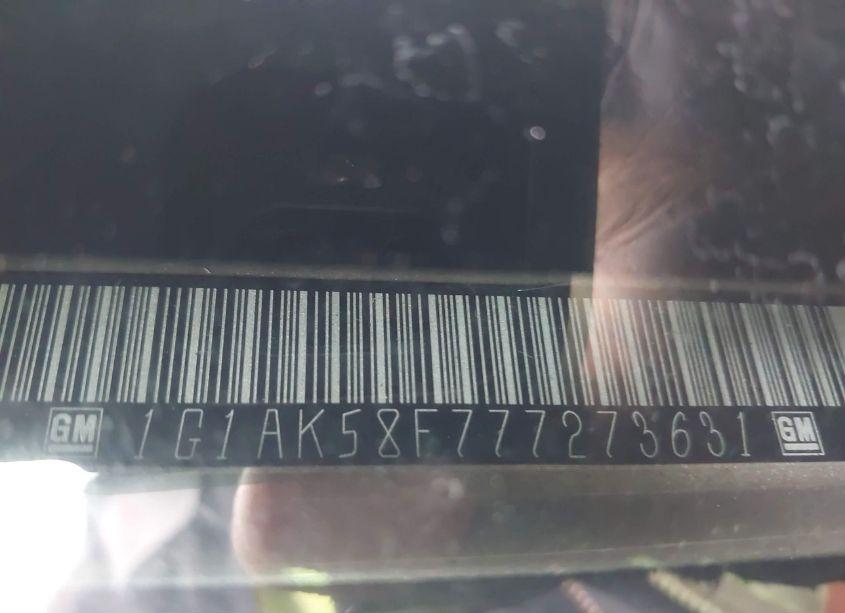 Photo 9 of 2007 Chevrolet Cobalt LS (VIN 1G1AK58F777273631)