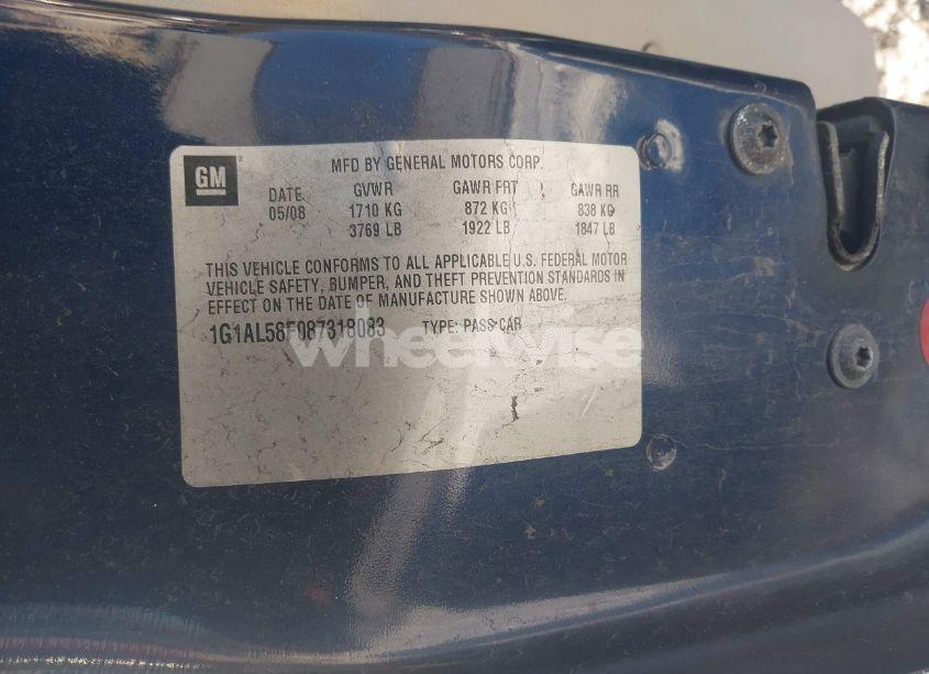 Photo 9 of 2008 Chevrolet Cobalt LT (VIN 1G1AL58F087318083)