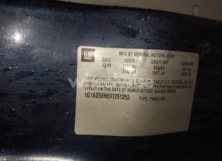 Photo 9 of 2009 Chevrolet Cobalt LS (VIN 1G1AS58H697251253)