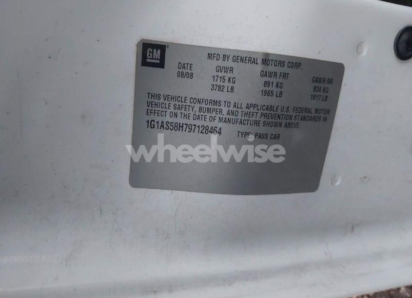 Photo 9 of 2009 Chevrolet Cobalt LS (VIN 1G1AS58H797128464)