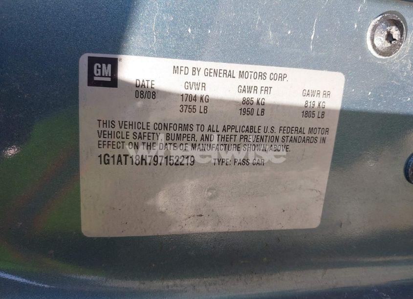 Photo 9 of 2009 Chevrolet Cobalt LT (VIN 1G1AT18H797152219)