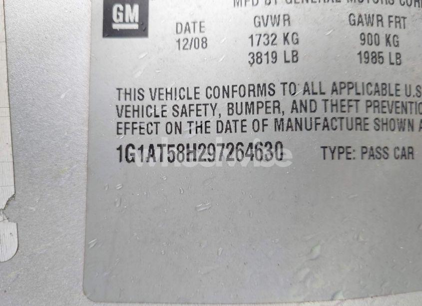 Photo 9 of 2009 Chevrolet Cobalt LT (VIN 1G1AT58H297264630)