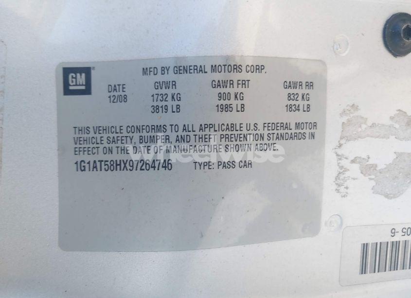 Photo 9 of 2009 Chevrolet Cobalt LT (VIN 1G1AT58HX97264746)