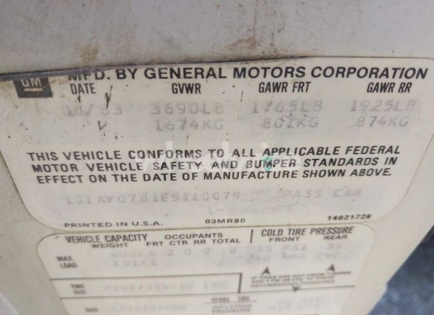 Photo 9 of 1984 Chevrolet Corvette (VIN 1G1AY0781E5110079)