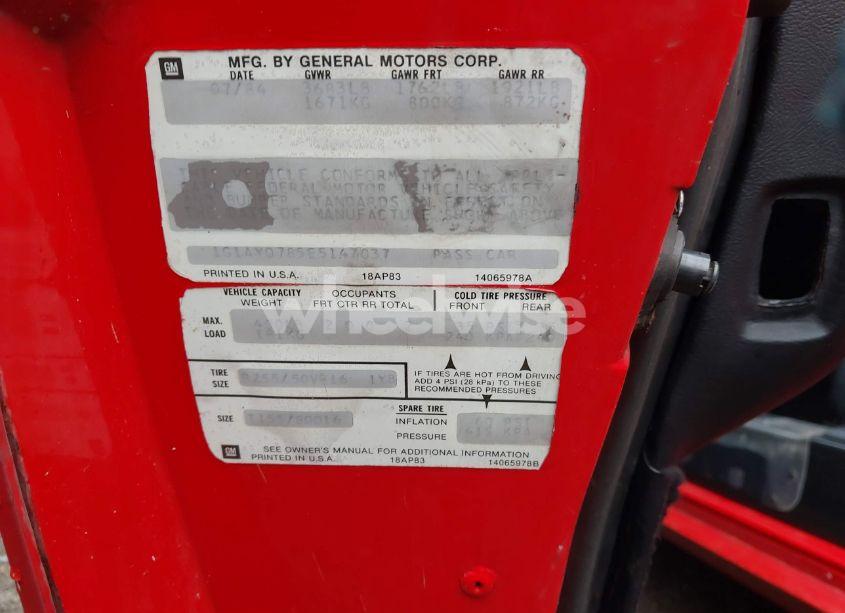 Photo 9 of 1984 Chevrolet Corvette (VIN 1G1AY0785E5147037)