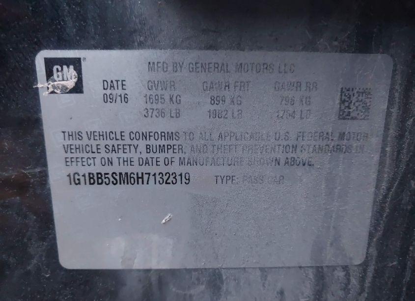 Photo 9 of 2017 Chevrolet Cruze LS MANUAL (VIN 1G1BB5SM6H7132319)