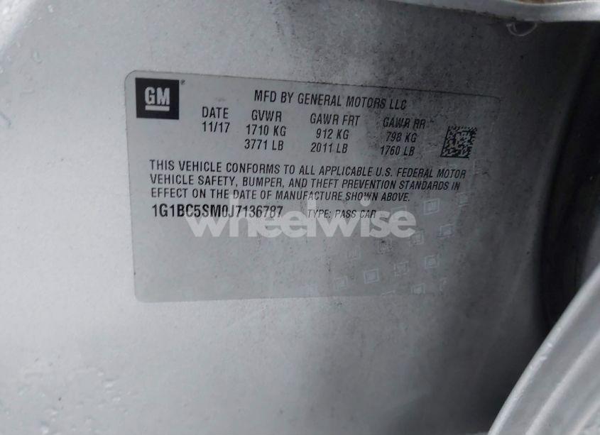 Photo 9 of 2018 Chevrolet Cruze LS AUTO (VIN 1G1BC5SM0J7136787)